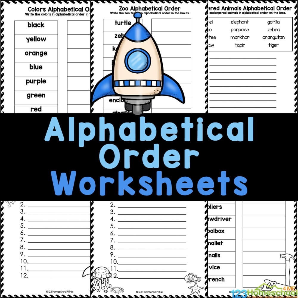 FREE Printable Alphabetical Order Worksheets Fall ABC Order Worksheets Cut And Paste Mamas Learning Corner