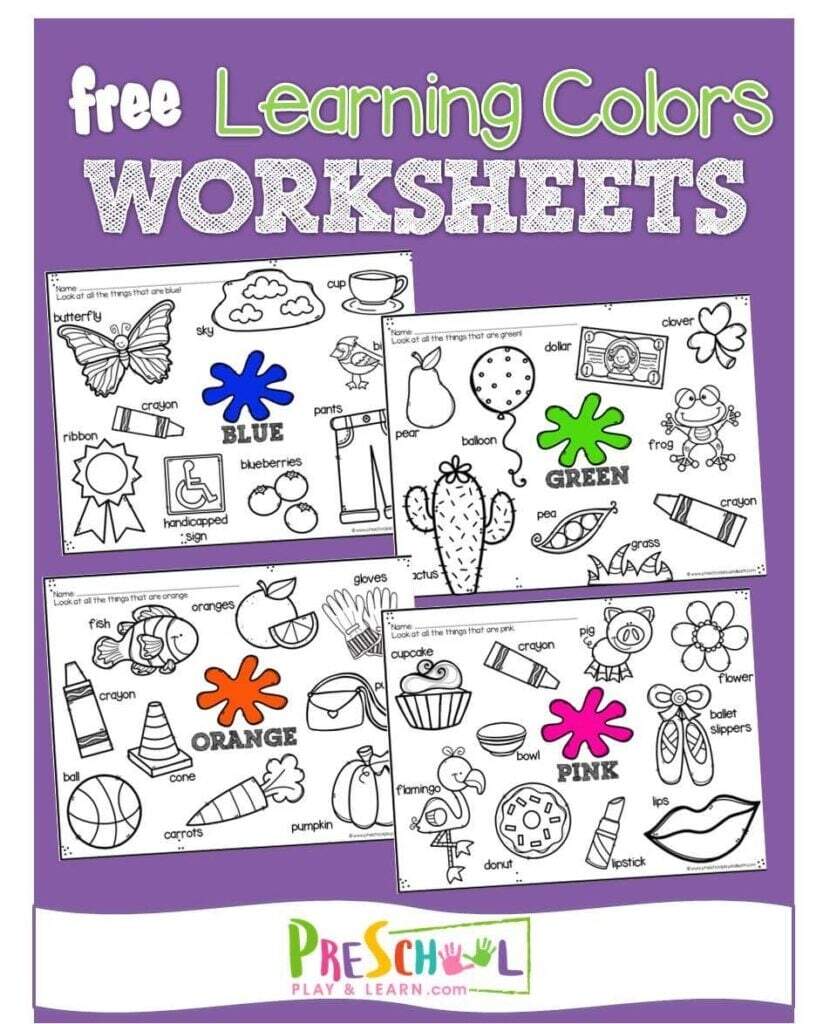 FREE Printable Color Worksheets For Kids FREE Printable Color Worksheets For Kids
