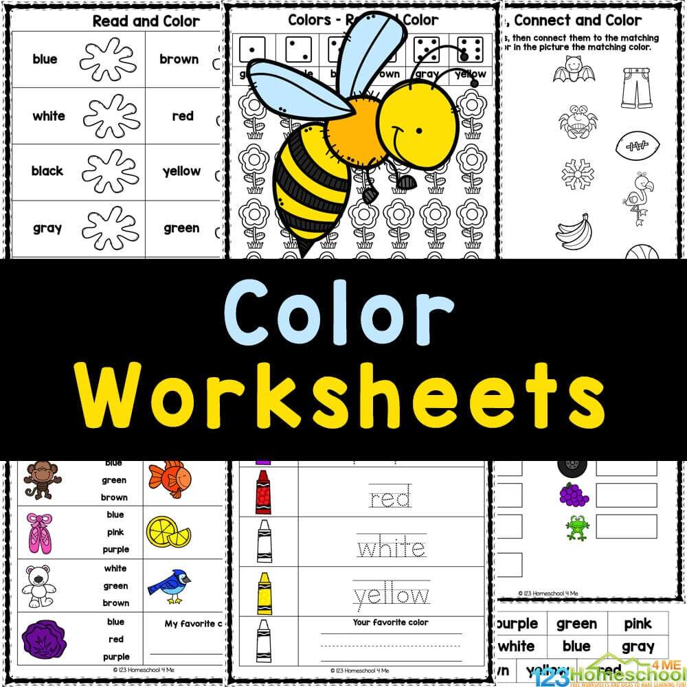 FREE Printable Color Worksheets For Kids Free Preschool Color Matching Worksheet