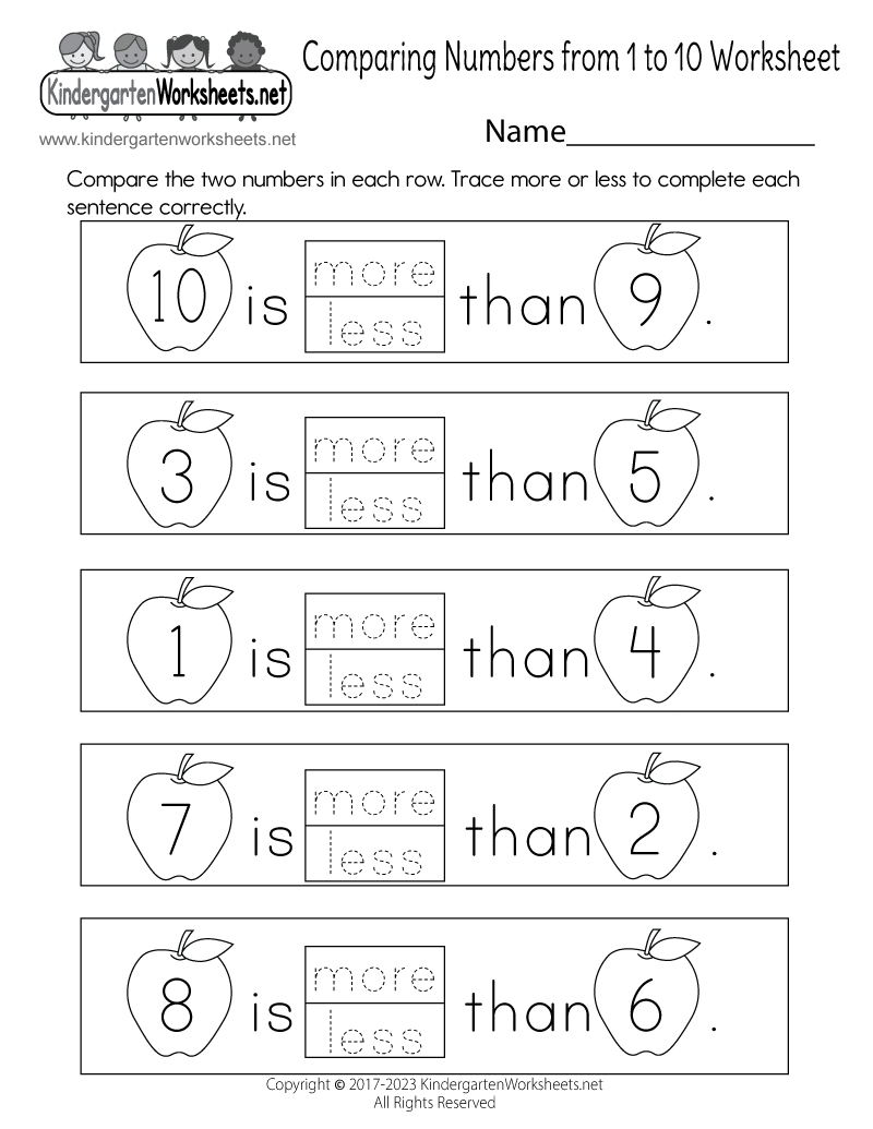 Comparing Numbers Games ONLINE Worksheets