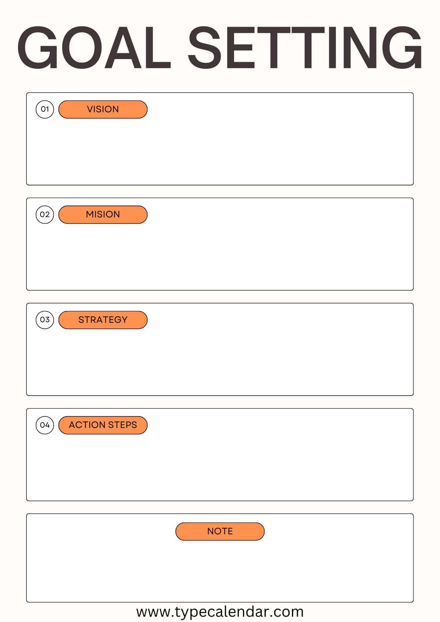 Free Printable Goal Setting Templates PDF Word Students Employees