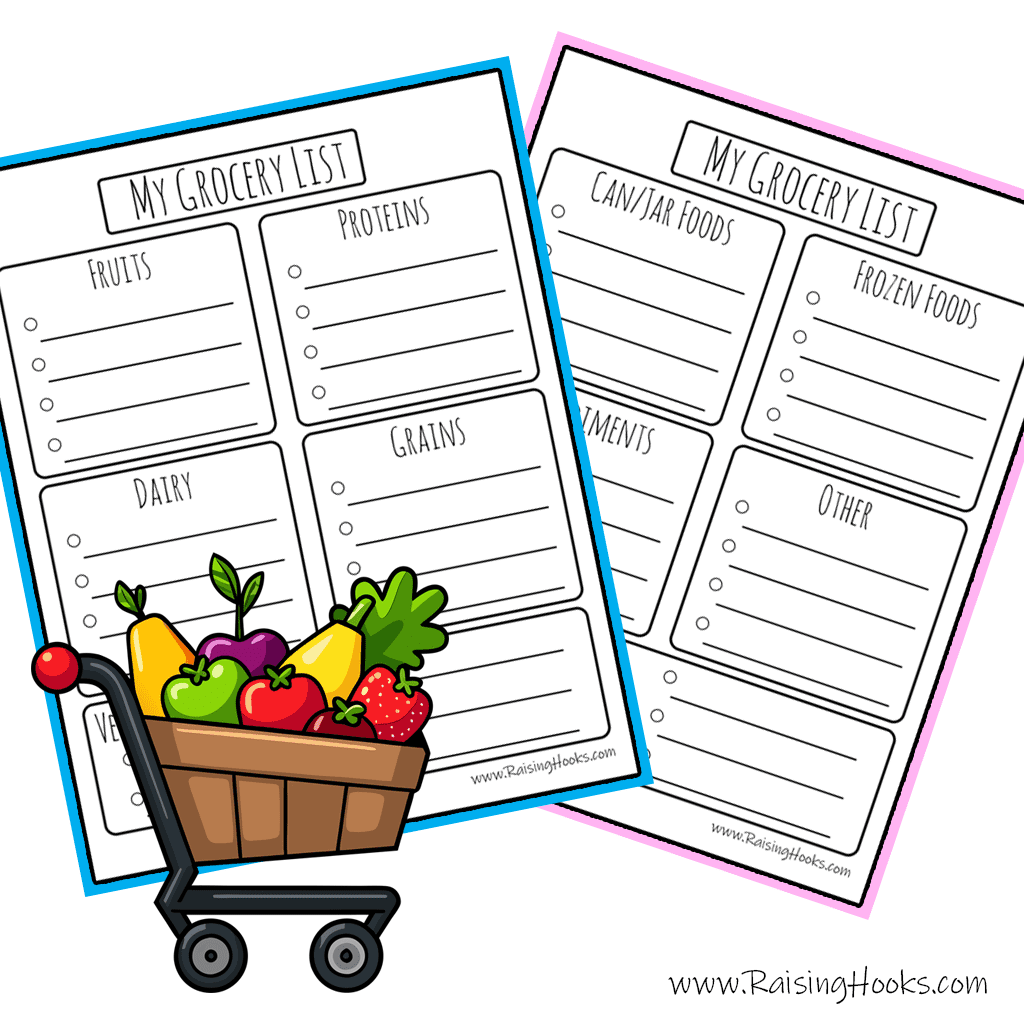 Free Printable Grocery Shopping Lists For Little Shoppers Raising Hooks Free Printable Grocery Shopping Lists For Little Shoppers Raising Hooks