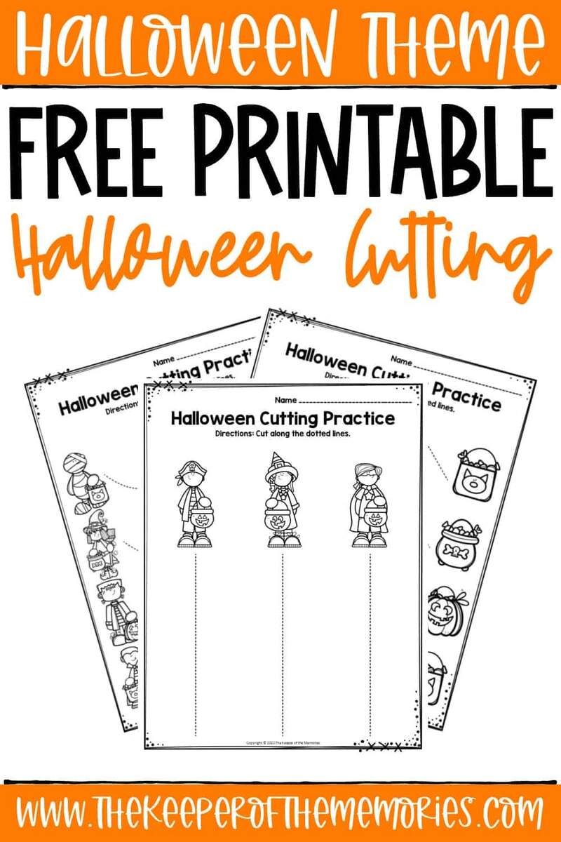 Free Printable Halloween Cutting Worksheets The Keeper Of The Memories Free Printable Halloween Cutting Worksheets The Keeper Of The Memories