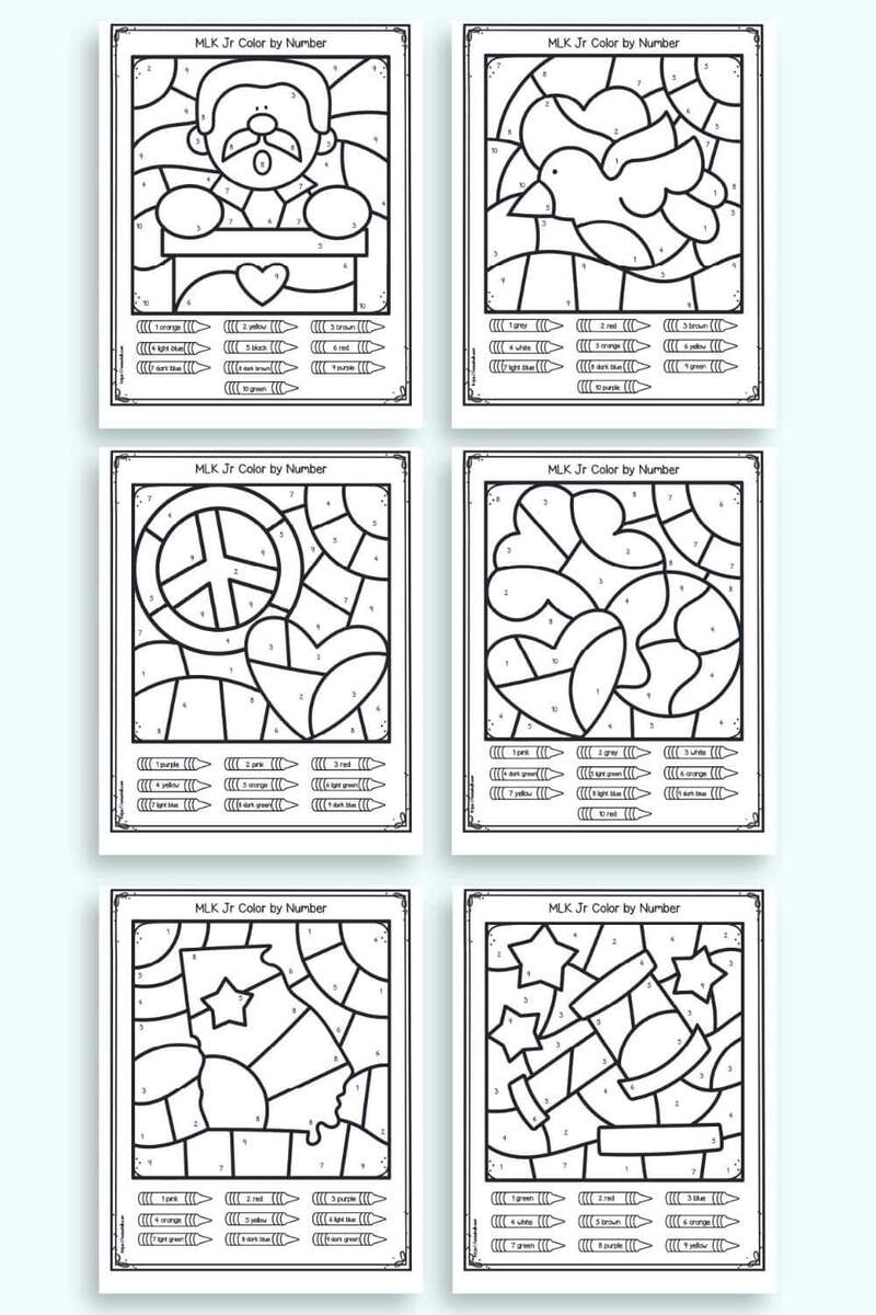 Free Printable Martin Luther King Jr Color By Number The Artisan Life Free Printable Martin Luther King Jr Color By Number The Artisan Life