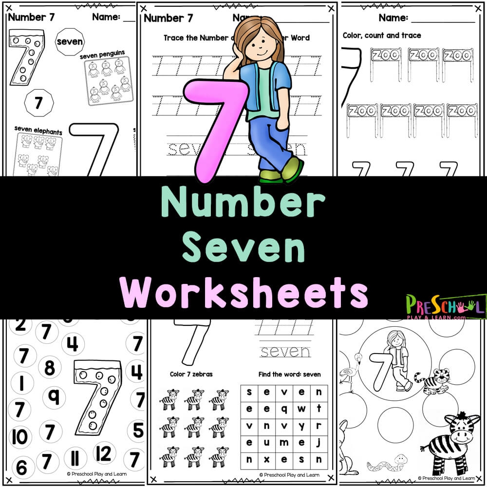 FREE Printable Number 7 Worksheets For Preschool Number 7 Worksheet Hi Res Stock Photography And Images Alamy