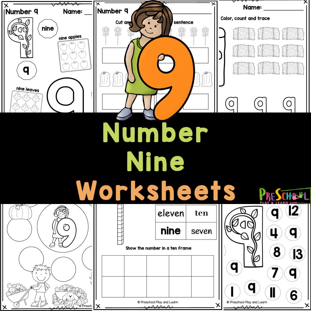 FREE Printable Number 9 Worksheets For Preschool Number 9 Tracing Worksheets Free Printables Teach Prints