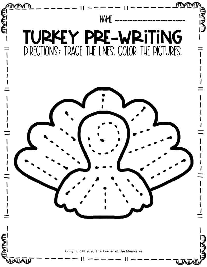 School Theme Tracing Strips For Pre Writing Practice