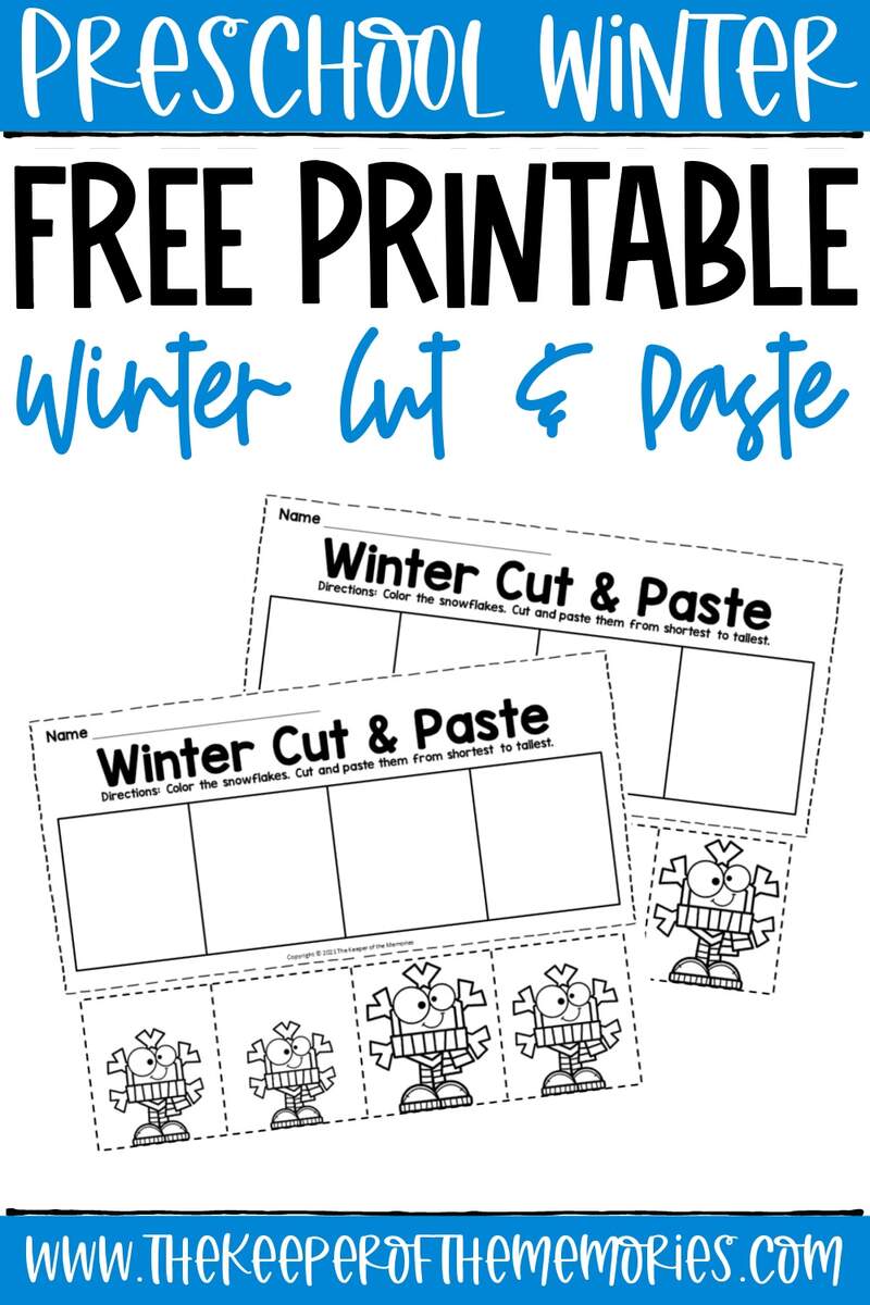 Free Printable Winter Worksheet For Preschool