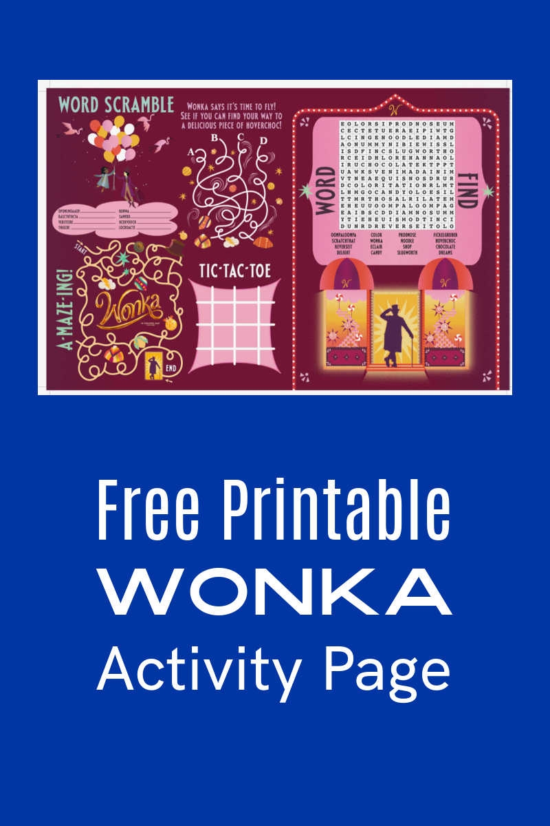 Free Printable Wonka Activity Page For Movie Book Fans Mama Likes This