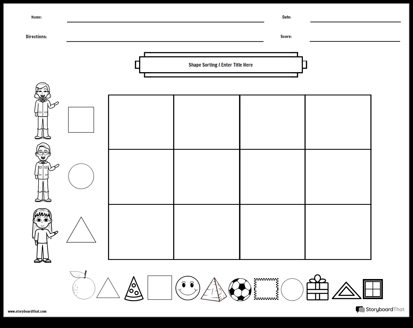 Free Shape Sorting Worksheets By Storyboard That Free Shape Sorting Worksheets By Storyboard That
