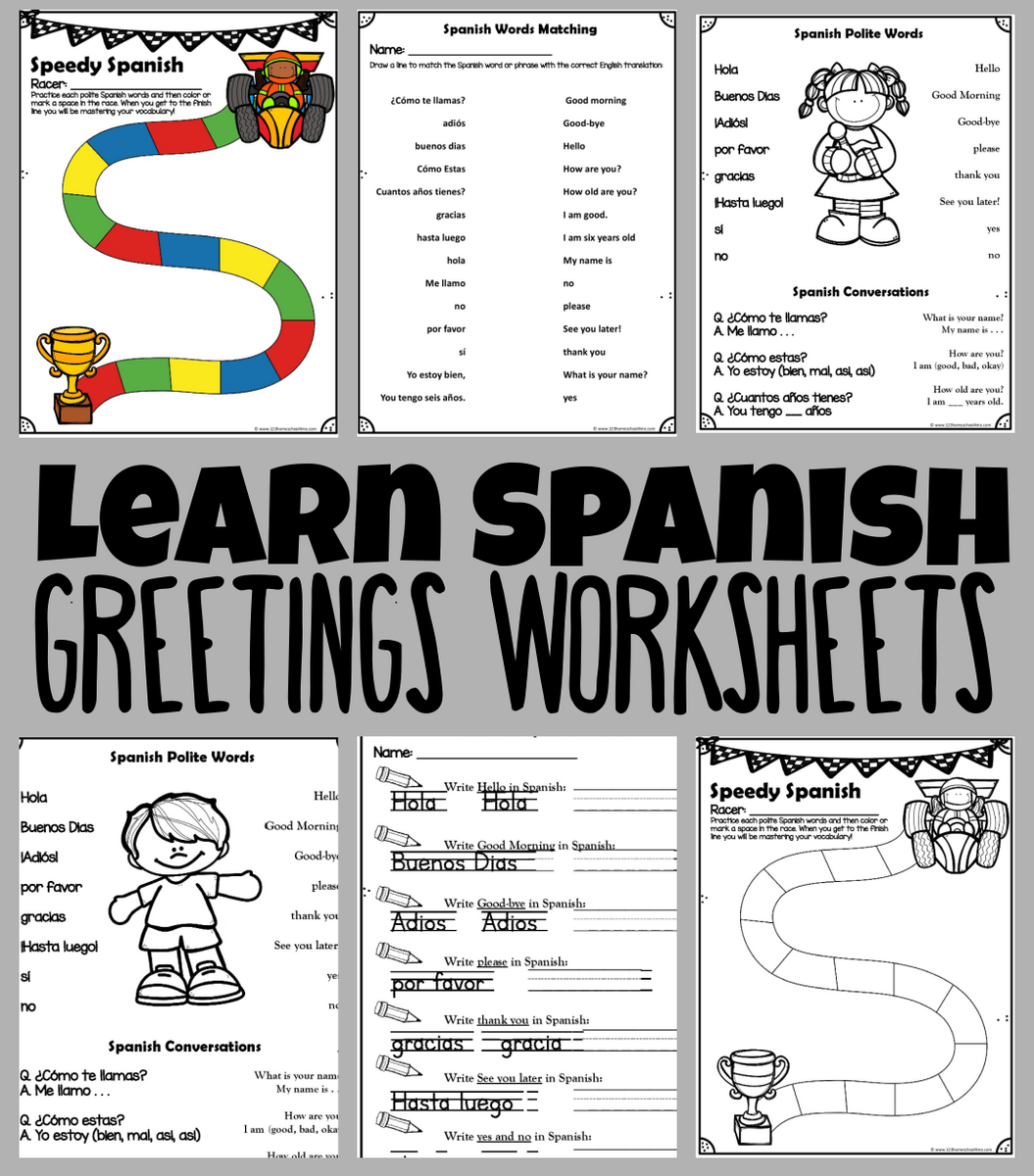 FREE Spanish Greetings Worksheets For Beginners 17 English And Spanish Worksheet Family Free PDF At Worksheeto