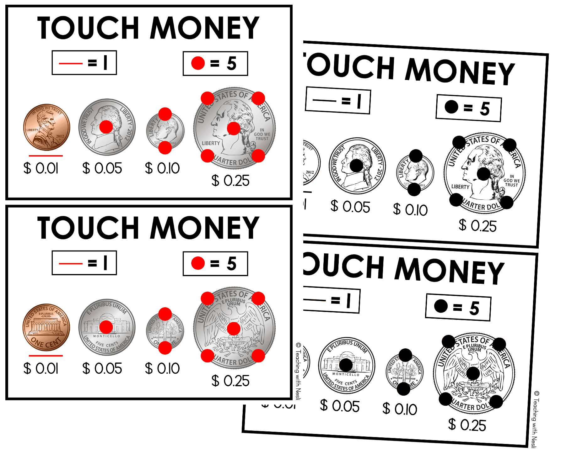 FREE Touch Money Chart You Can Use With Your Students Today Worksheets Library Counting Money Worksheets 1st Grade