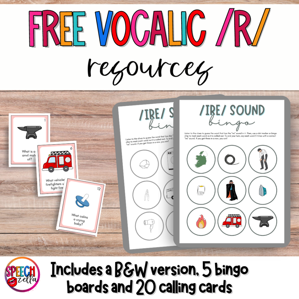 Free Vocalic R Worksheets For Articulation Therapy Speechzella