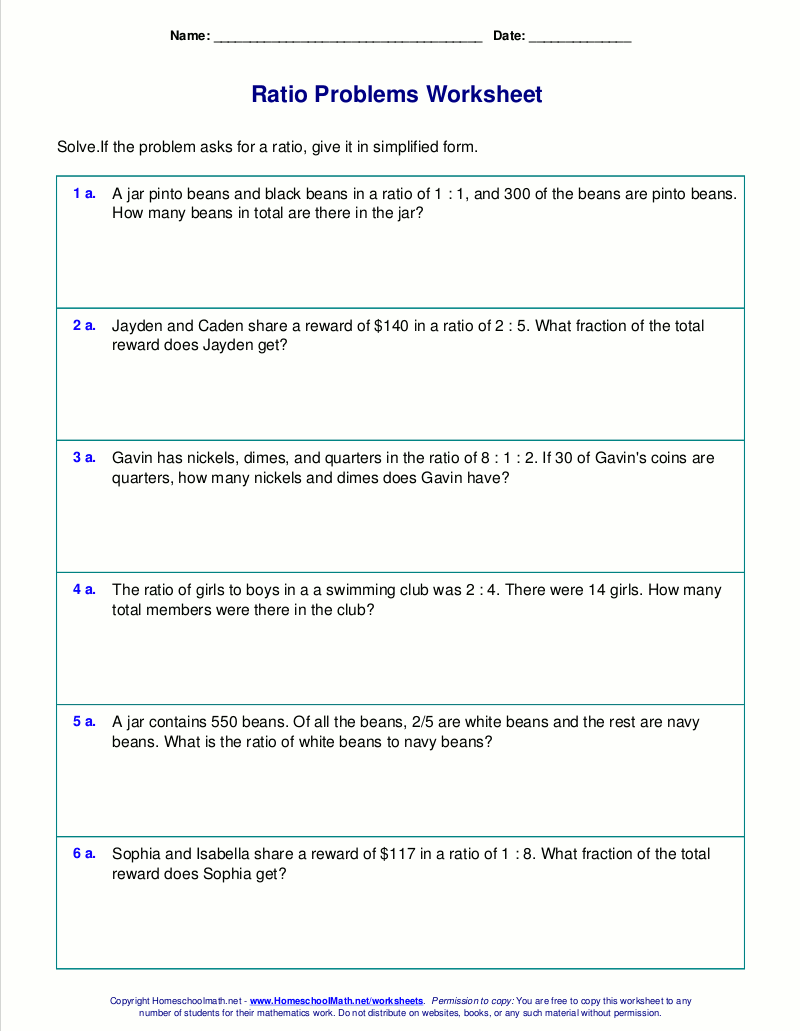 Free Worksheets For Ratio Word Problems 7th Grade Ratios Ratios Amp Proportional Relationships Worksheets For Free ArgoPrep