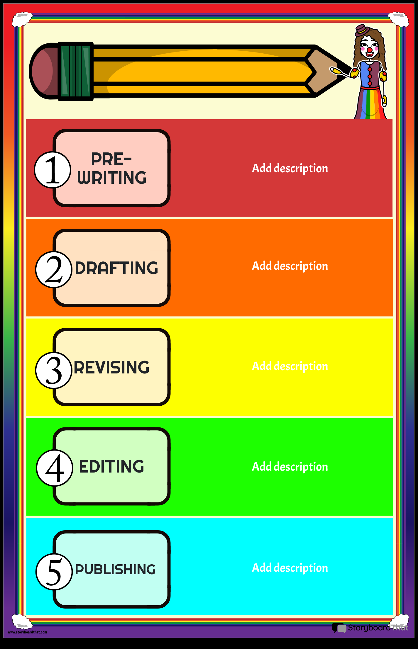 Free Writing Process Posters Storyboard That Create Now 12 Writing Process Worksheets Free PDF At Worksheeto