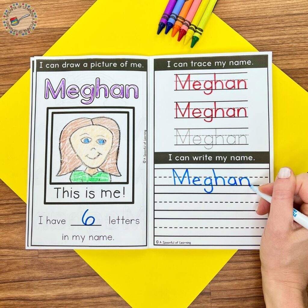 Fun Kindergarten Name Practice Activities A Spoonful Of Learning Fun Kindergarten Name Practice Activities A Spoonful Of Learning