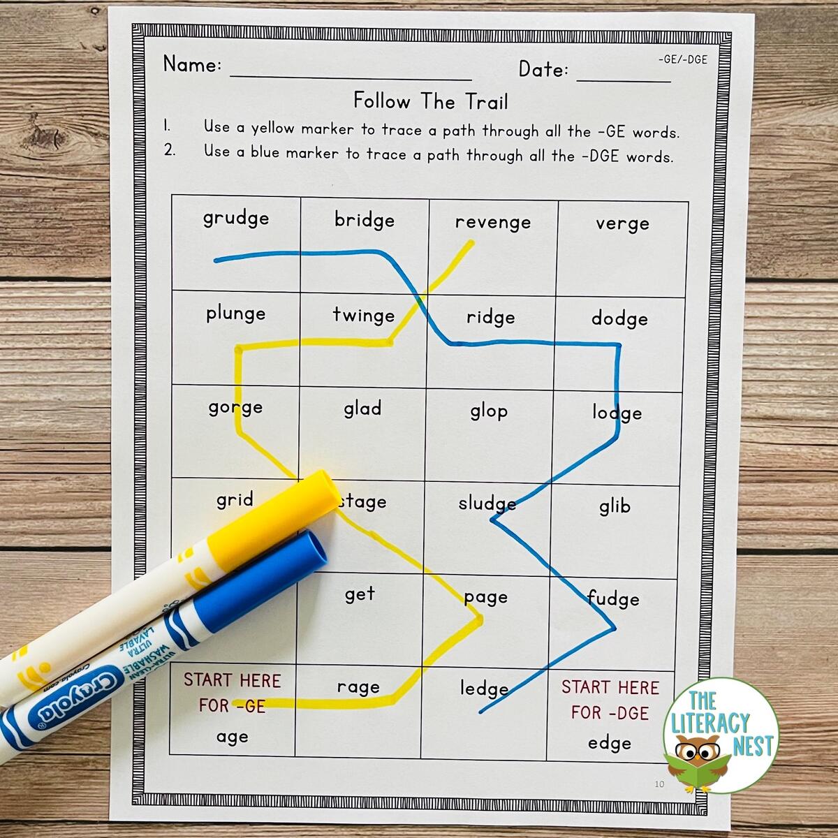 GE And DGE Spelling Rules For Orton Gillingham Lessons The Literacy Nest