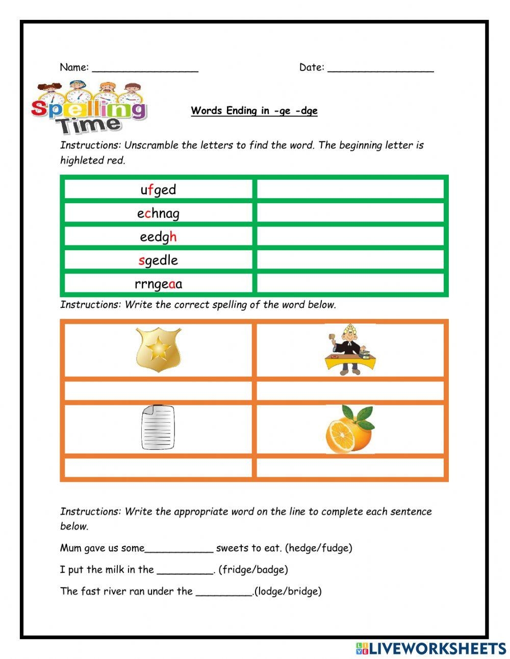 GE And DGE Spelling Rules For Orton Gillingham Lessons The Literacy Nest