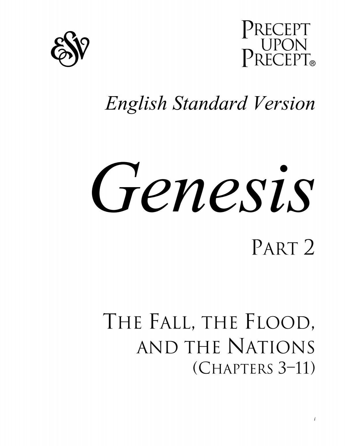 Genesis Part 2 PUP ESV Precept Ministries International Bible Printable Esv Bible Reading Plan Etsy