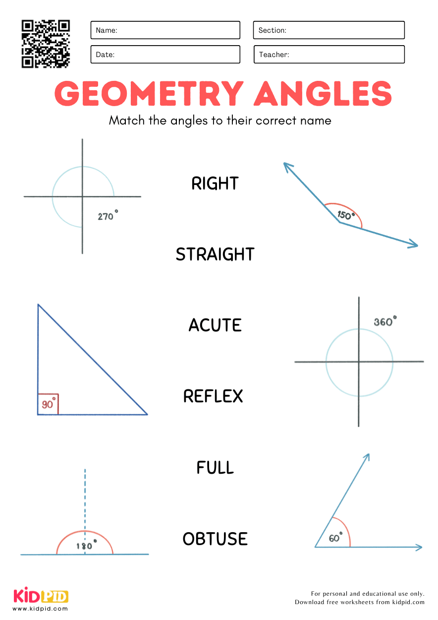 Geometry Angles Worksheet For Grade 5 Kidpid Geometry Angles Worksheet For Grade 5 Kidpid