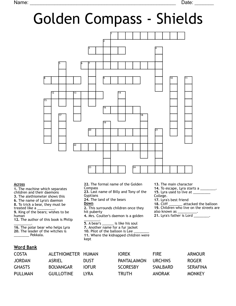 Golden Compass Word Search WordMint Golden Compass Word Search WordMint