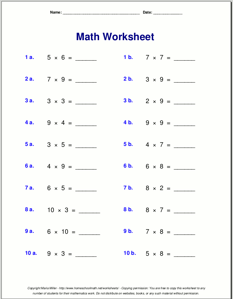 Grade 4 Multiplication Worksheets Math Multiplication Worksheets 4th Grade