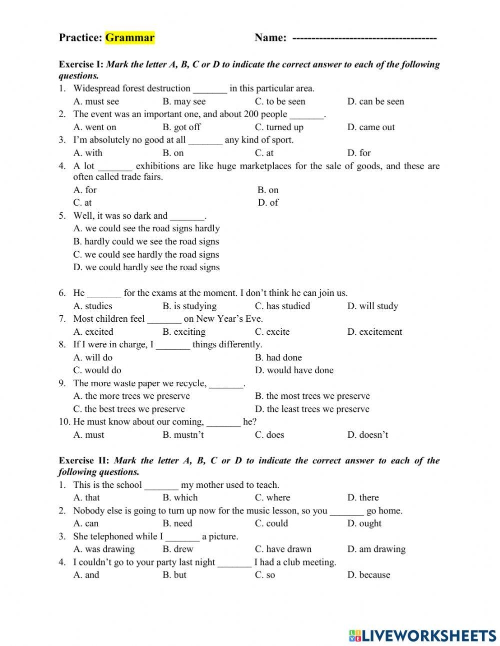Grade 9 Grammar Interactive Worksheet Worksheets Library Grade 9 Grammar Interactive Worksheet Worksheets Library
