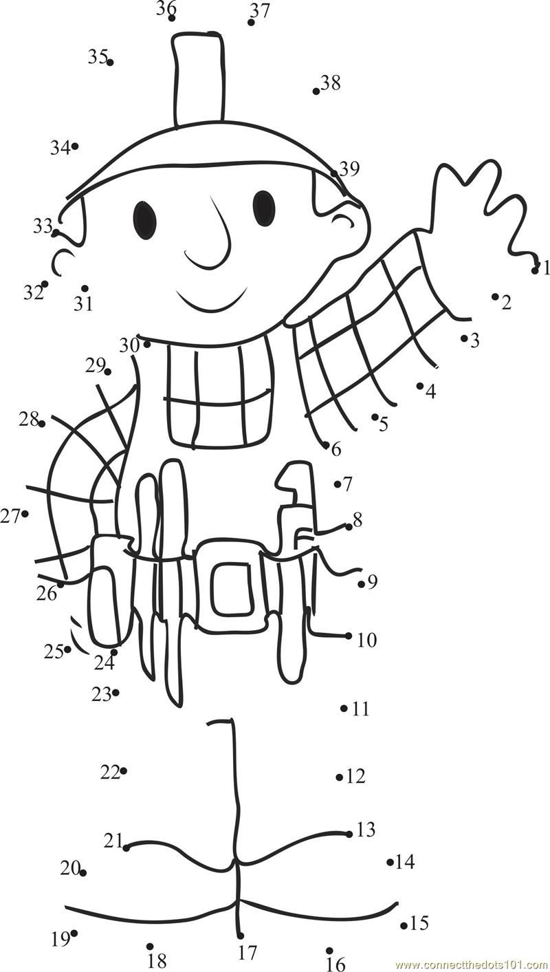 Great Bob The Builder Dot To Dot Printable Worksheet Connect The Dots
