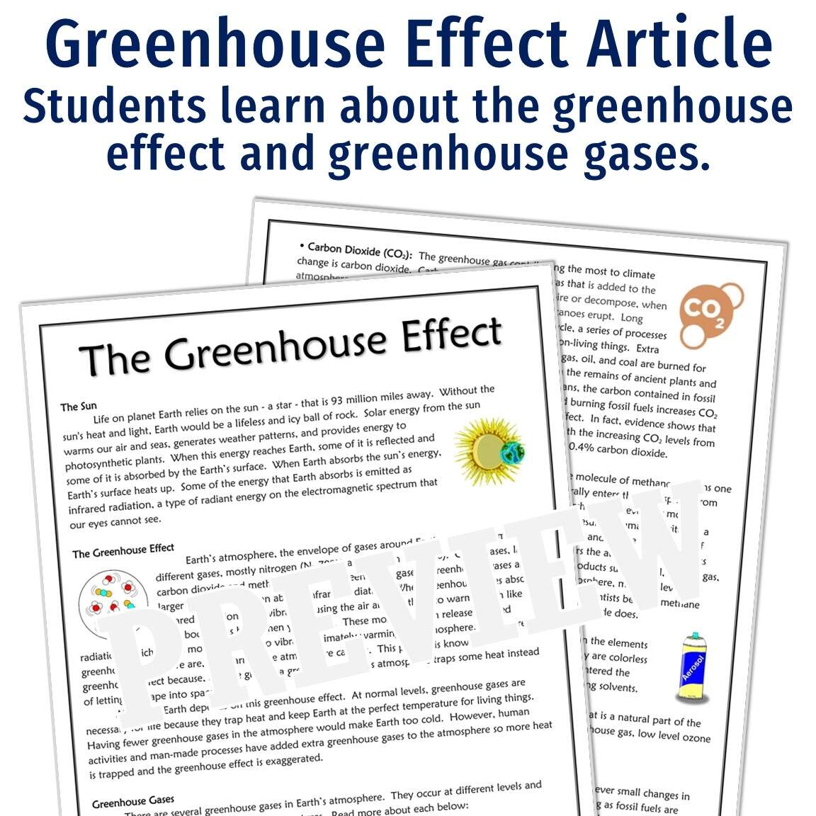 Greenhouse Effect Reading And Worksheet Flying Colors Science Greenhouse Effect Reading And Worksheet Flying Colors Science