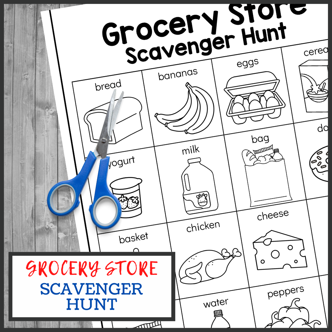 Grocery Store Scavenger Hunt Free Printable Grocery Shopping Lists For Little Shoppers Raising Hooks
