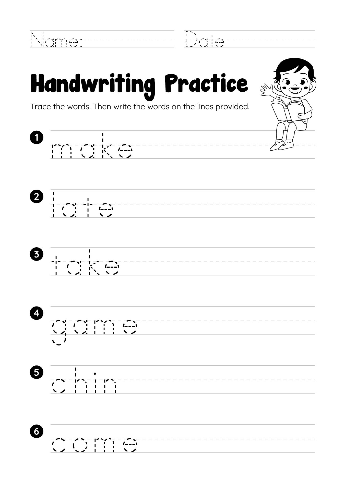 Printable 1st Grade Neat Handwriting Worksheets