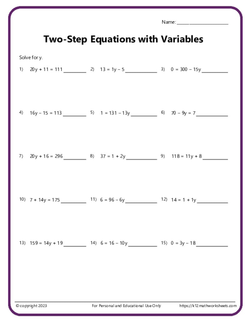 High School Algebra Worksheets Free Printable 12th Grade Math Review Worksheet