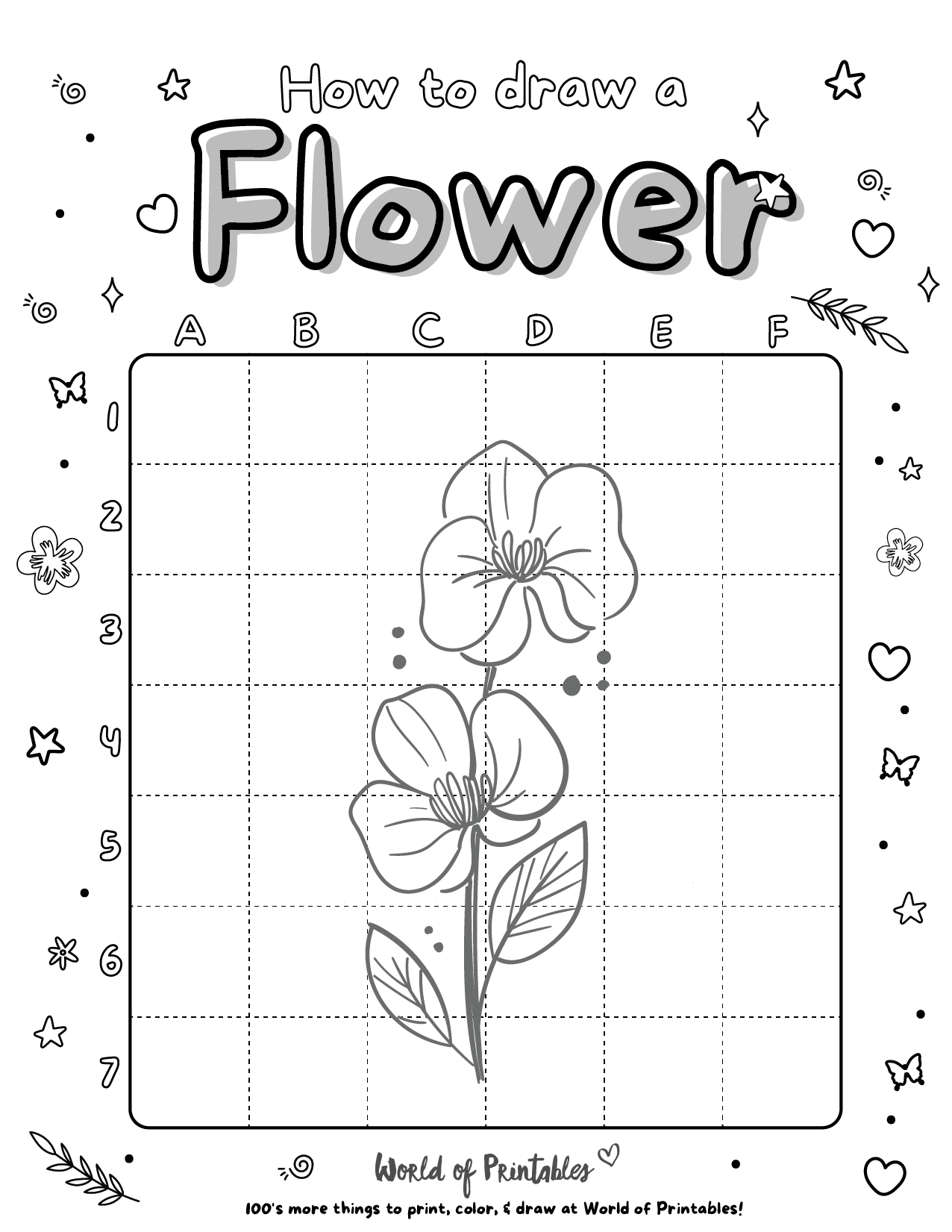 How To Draw A Flower Easy Step By Step Drawing Activities How To Draw A Flower Easy Step By Step Drawing Activities