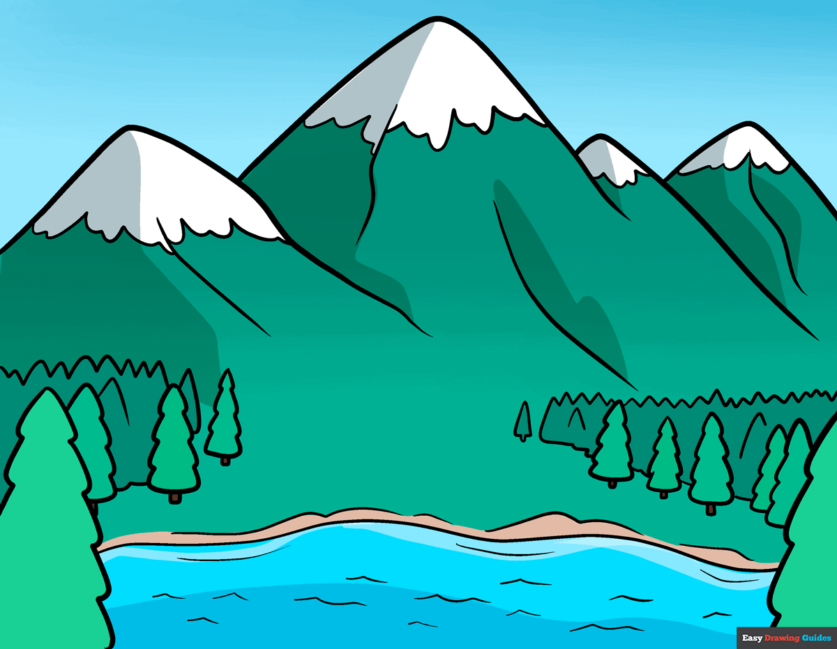 How To Draw Mountains Really Easy Drawing Tutorial How To Draw Mountains Really Easy Drawing Tutorial