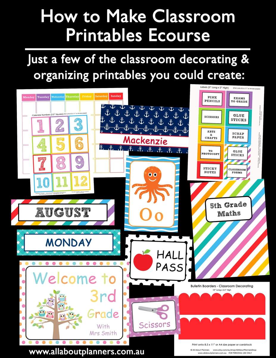 How To Make Classroom Printables Build A Bigger Online Business How To Make Classroom Printables Build A Bigger Online Business