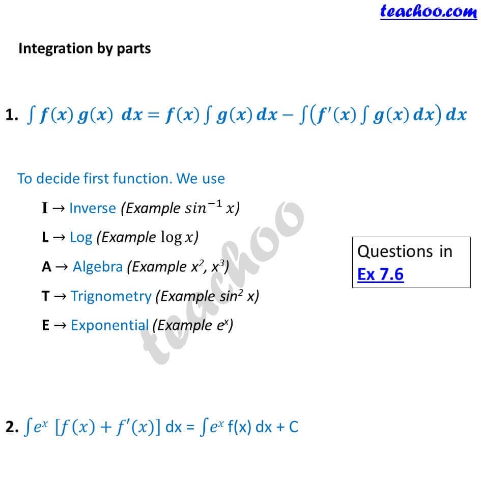 Integration Formulas In PDF With All Formulas Practice Questions Parts Work Therapy Worksheets