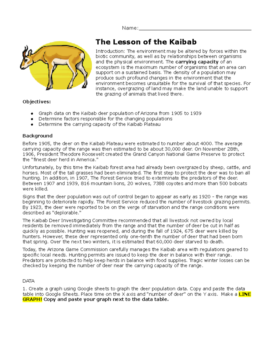 Kaibab Deer Population Dynamics Analysis Lessons Learned Studocu Kaibab Deer Population Dynamics Analysis Lessons Learned Studocu