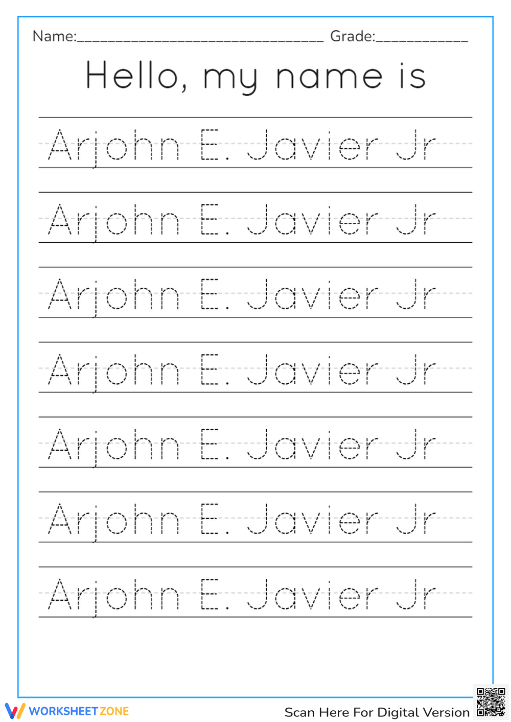 Kindergarten Easter Name Tracing Worksheets Printable