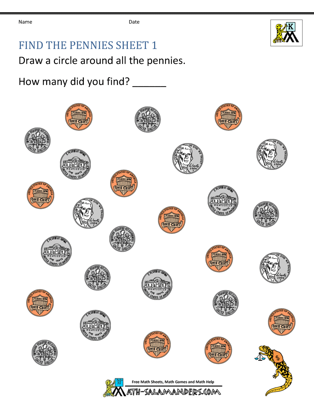Kindergarten Money Worksheets 1st Grade Kindergarten Money Worksheets 1st Grade