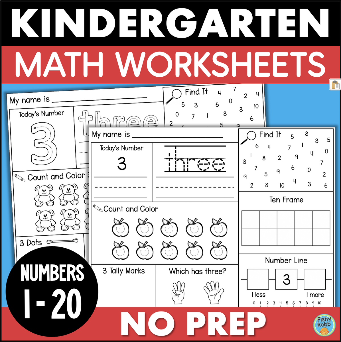 Kindergarten Number Of The Day Worksheets 1 To 20 Made By Teachers