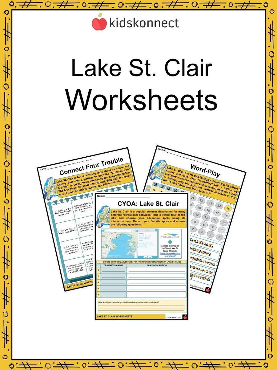 Lake St Clair Worksheets Characteristics Environment Tourism