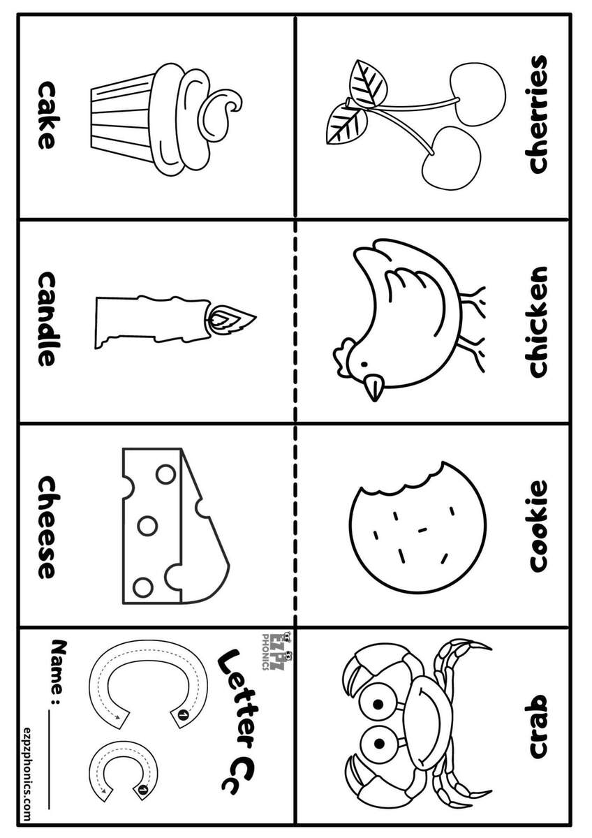 Letter C Mini Coloring Book Free Printable PDF Ezpzphonics Letter Free Worksheets For Preschool TeachersMag