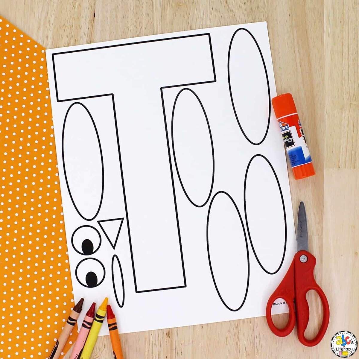 Letter T Turkey Craft Thanksgiving Letter Recognition Activity