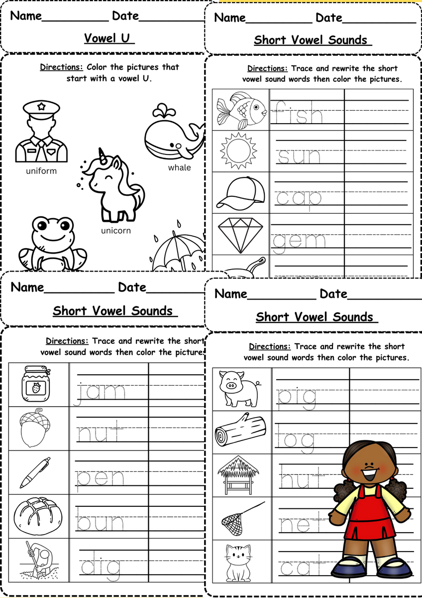Printable Long And Short Vowels Worksheets Download