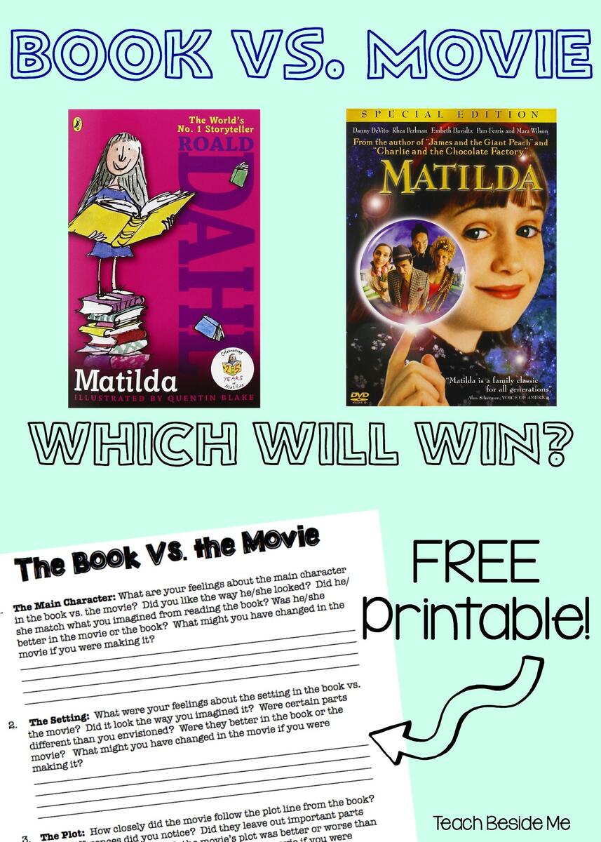 Matilda Book Vs Movie Teach Beside Me