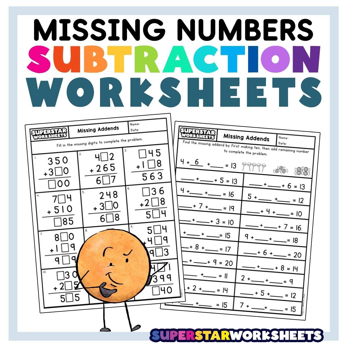 Missing Number Subtraction Worksheets Superstar Worksheets Missing Number Subtraction Worksheets Superstar Worksheets