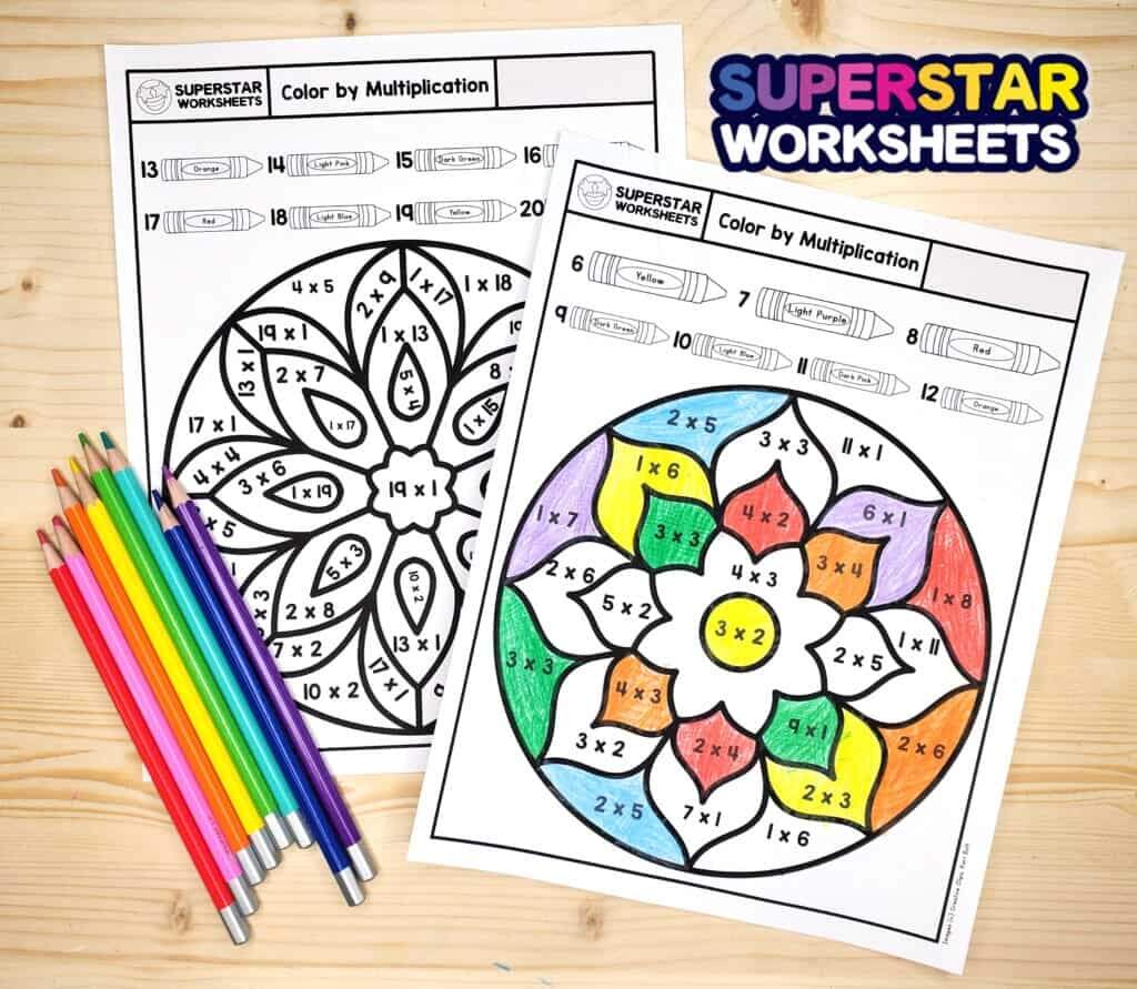 Multiplying Times Table Numbers 0 12 Color By Number Activity Worksheet K 5 Teachers And Students In The Math Classroom Classful