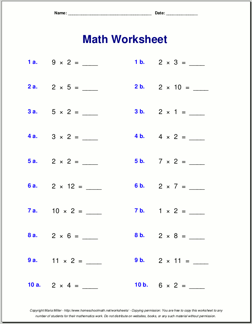 Multiplication Worksheets For Grade 3 3rd Grade Multiplication Worksheets Best Coloring Pages For Kids