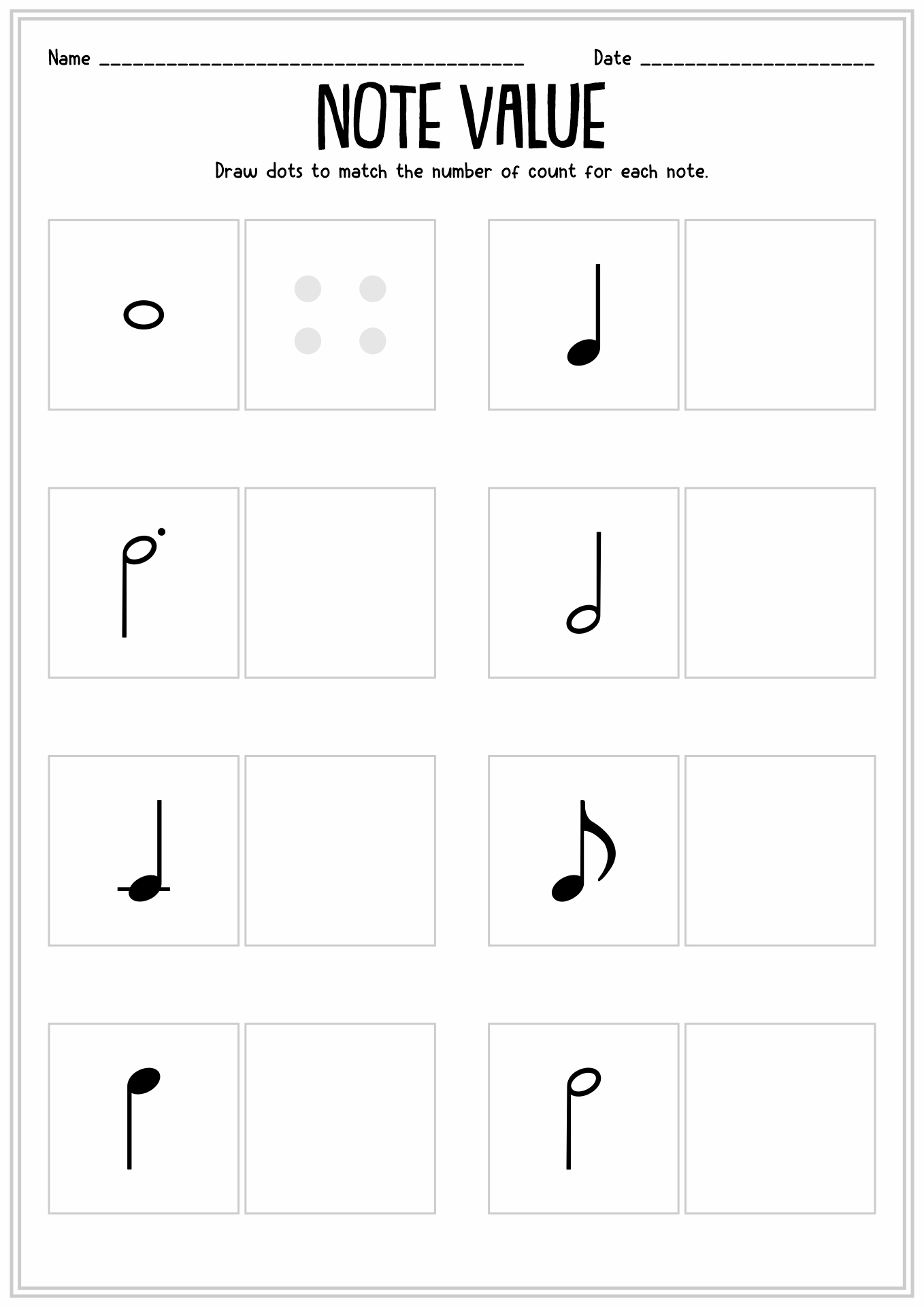 Music Note Value Worksheet Learn Rhythms With Printable Exercises Music Note Value Worksheet Learn Rhythms With Printable Exercises