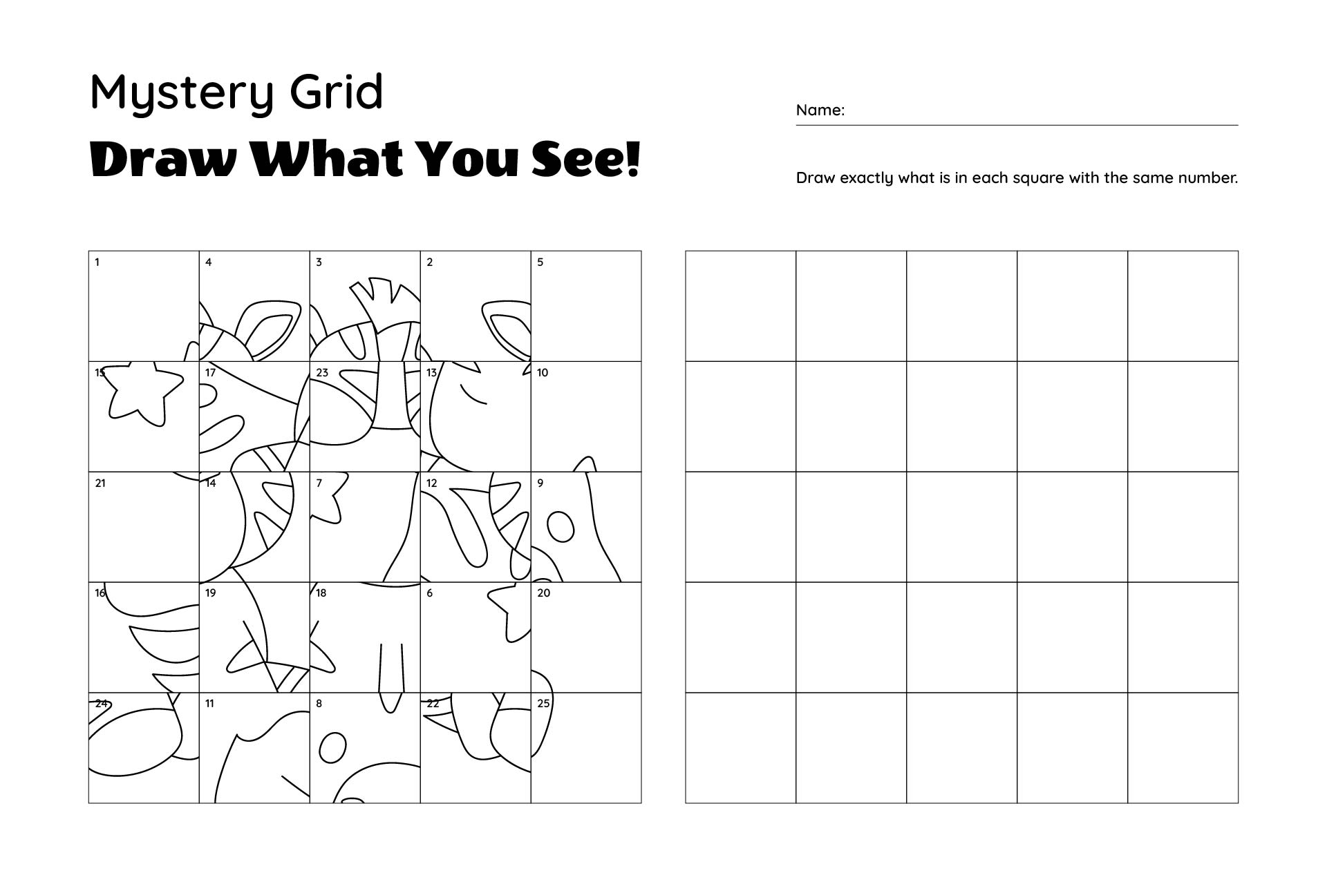 15 Mystery Grid Drawing Worksheets Free PDF At Worksheeto